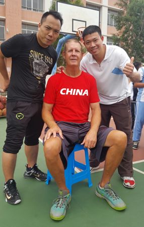 Coach Rick Walrond leading a coaching clinic in Shanghai, China