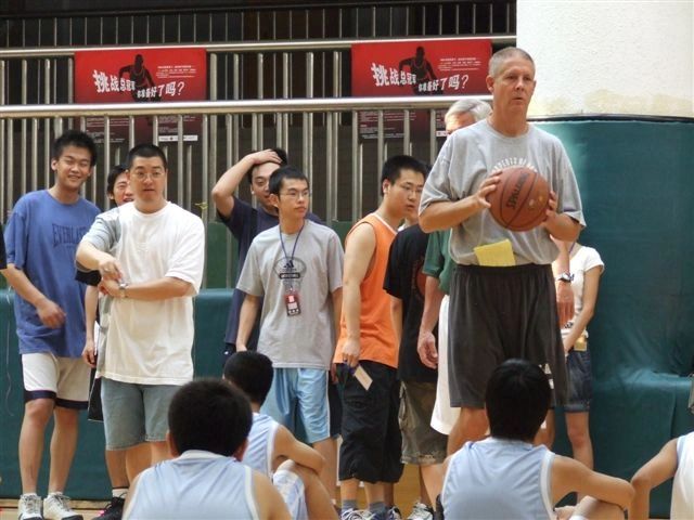Coach Rick Walrond coaching in China, 2008