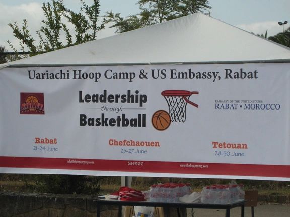 Fundamentals Camp session at the Uariachi Hoop Camp, Rabat, Morocco