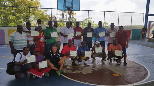 Youth basketball camp, San Andrés, Colombia