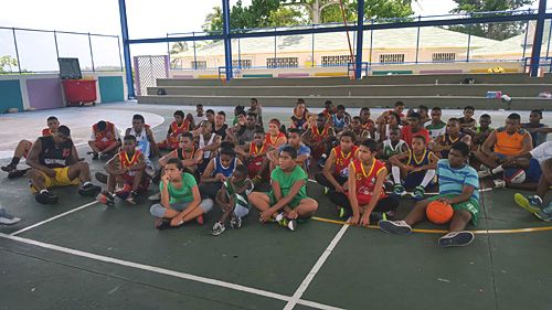 Youth basketball camp, San Andrés, Colombia